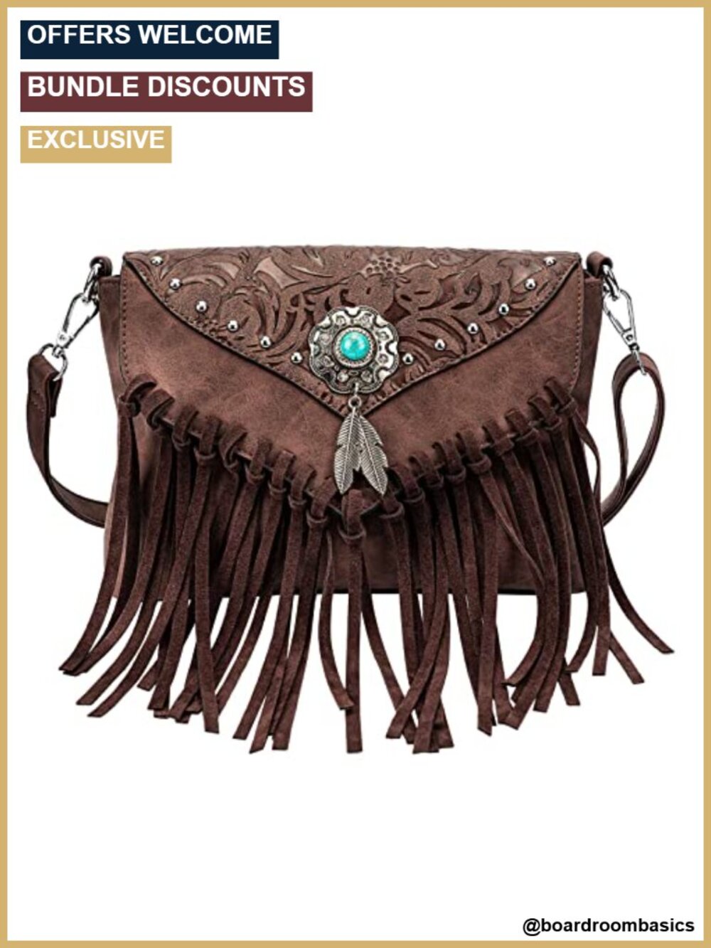 Boho Fringe Tassel Crossbody Bag Wallet Purse Shoulder Bag
